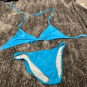 Blue two piece bikini size medium